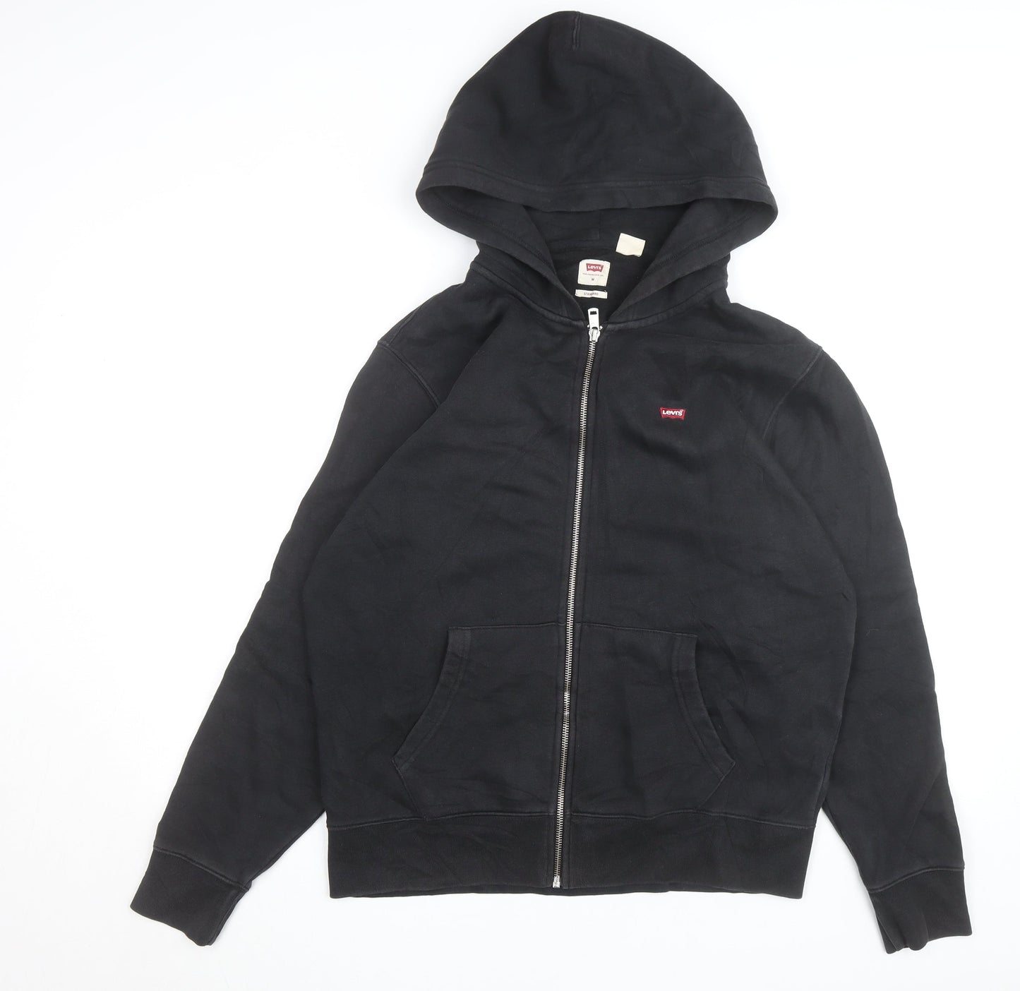 Levi's Men's Black Full Zip Hoodie M Regular Fit Casual Sweatshirt