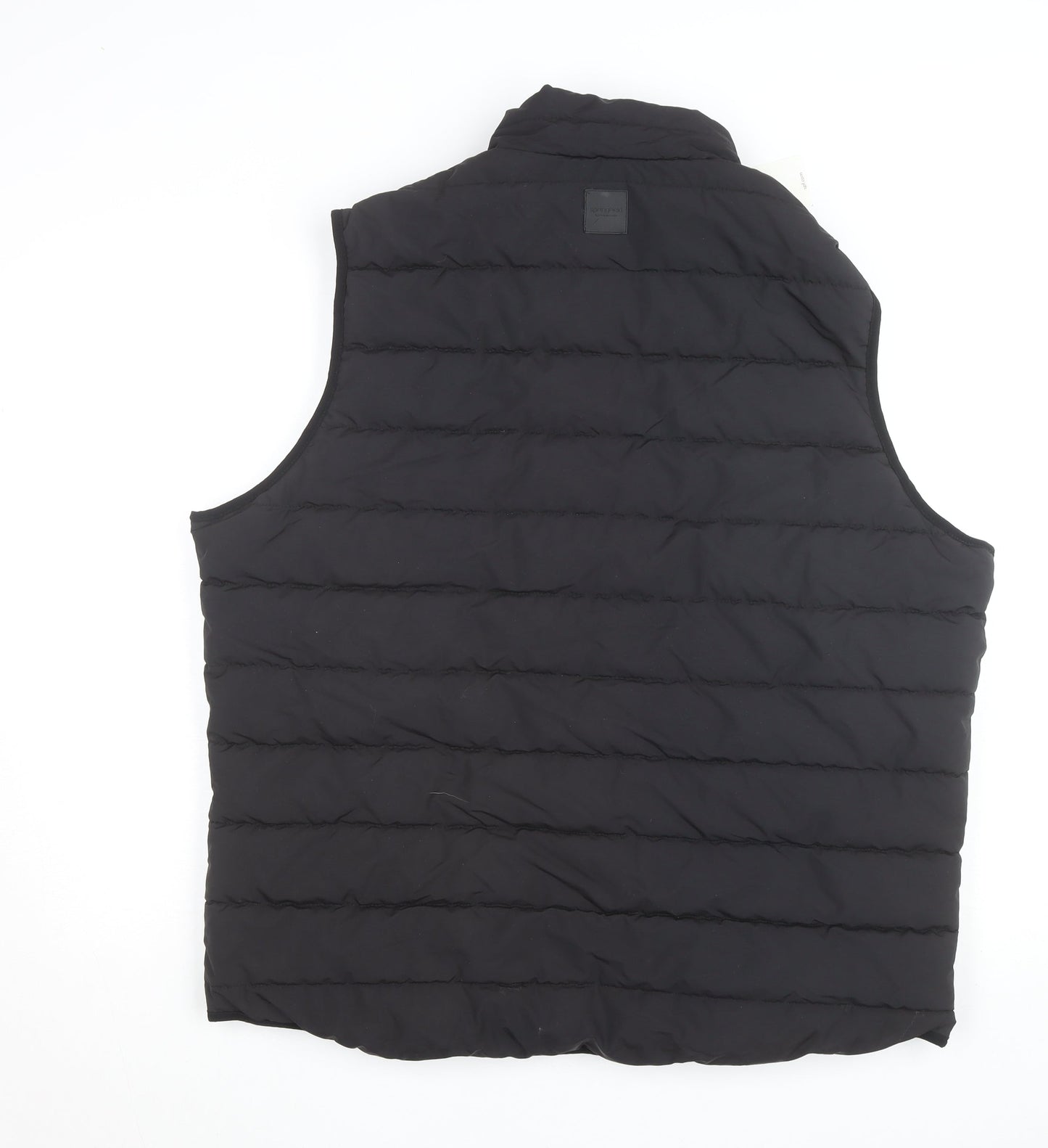 Springfield Men Black 2XL Puffer Gilet Waistcoat Polyester