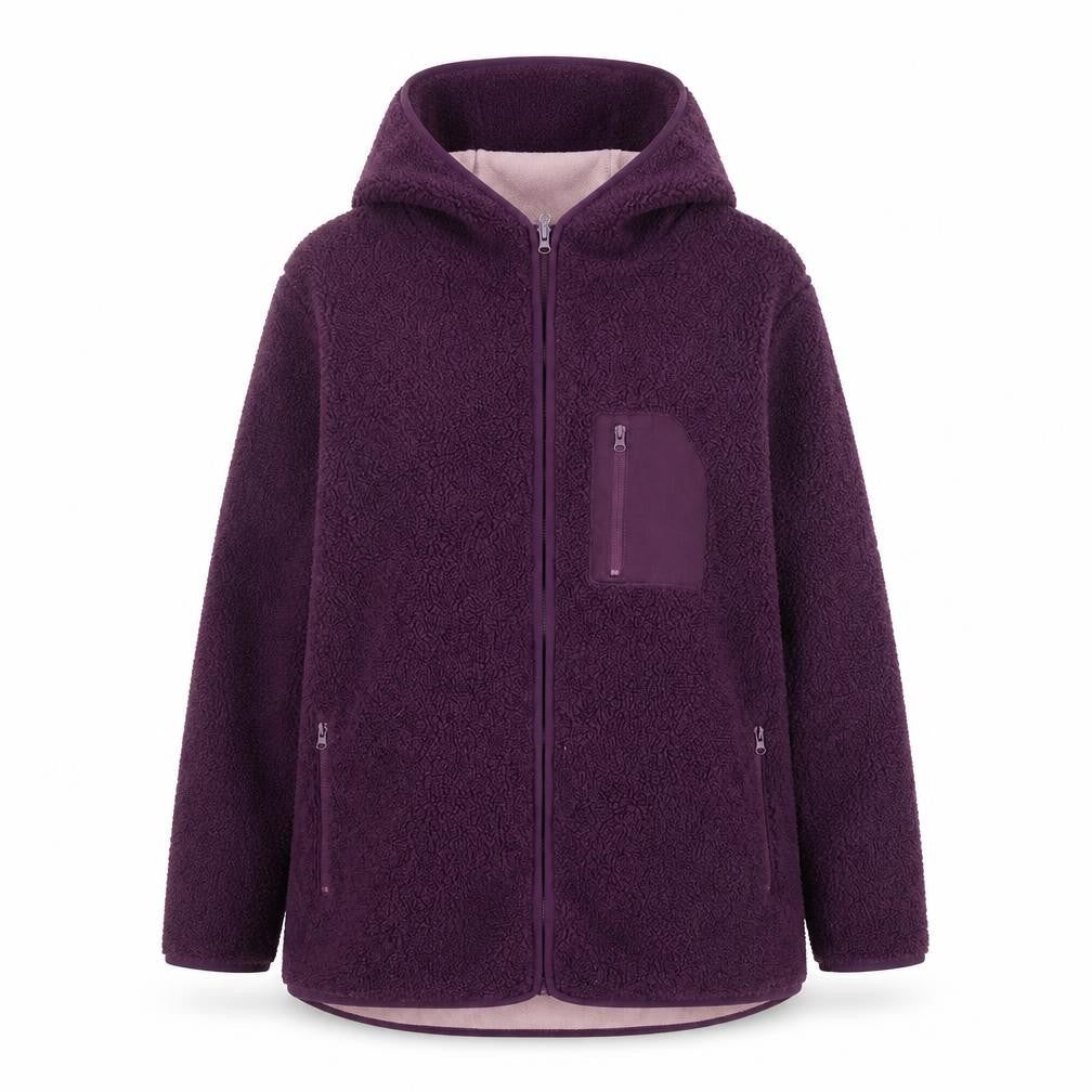 St. Bernard for Dunnes Stores Women's Purple Fleece Hooded Jacket Size 16