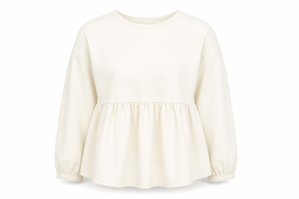 ZARA Women Ivory Fleece Long Sleeve Pullover Jumper Size 12