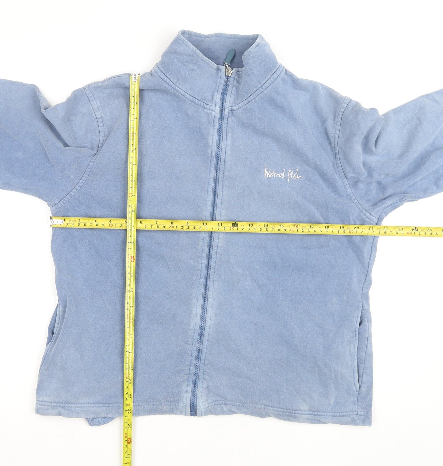 Weird Fish Women’s Blue Cotton Full Zip Jacket Size M