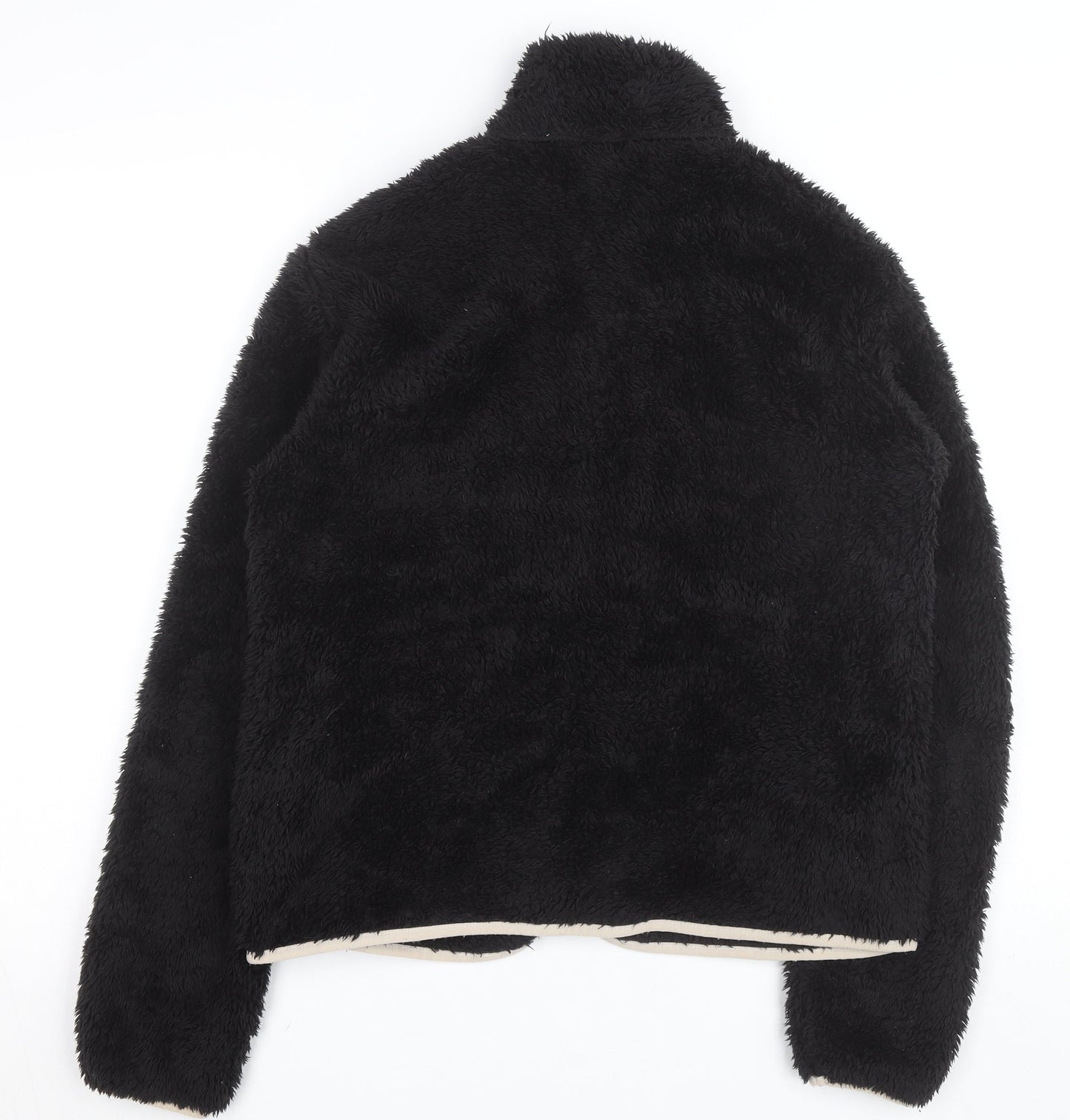 H&M Divided Women's Black Fleece Animal Pocket Jacket Size S