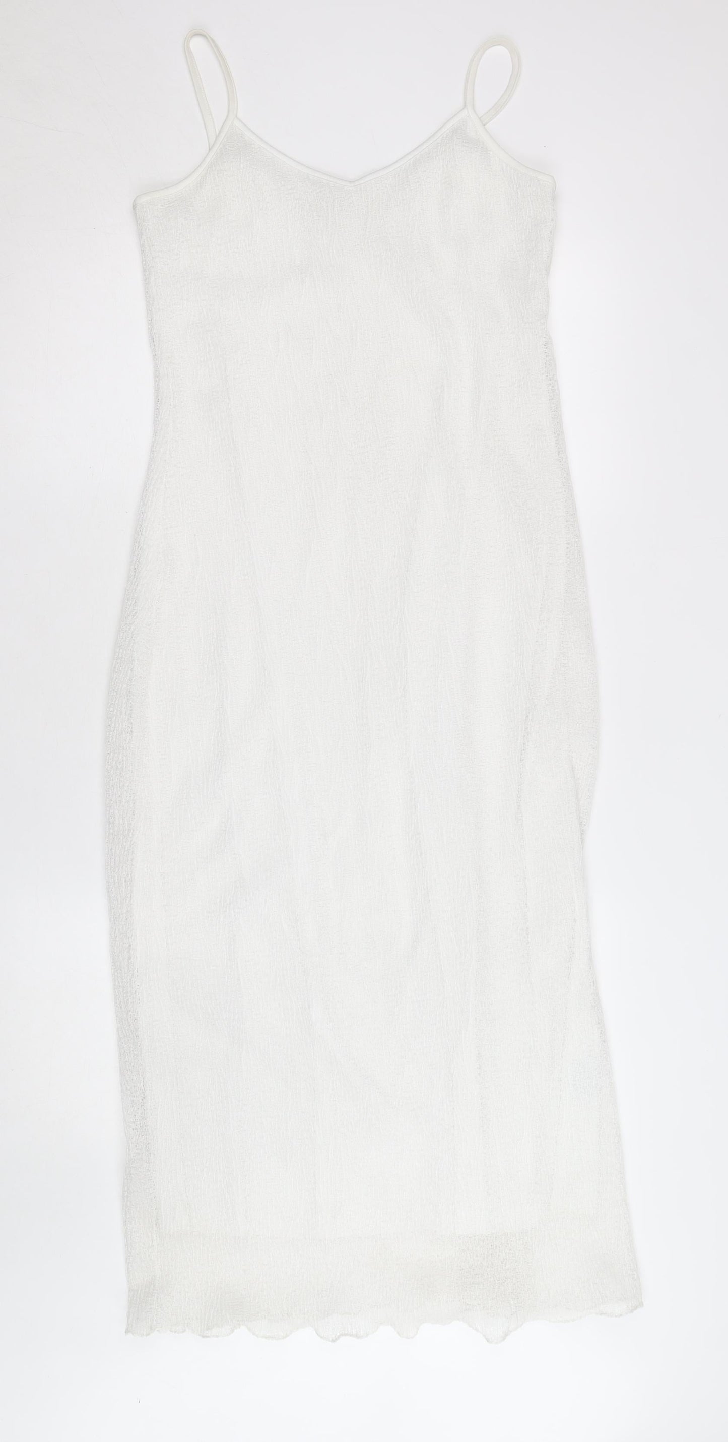 B. Young Women’s White L Slip Dress Classic Summer Style