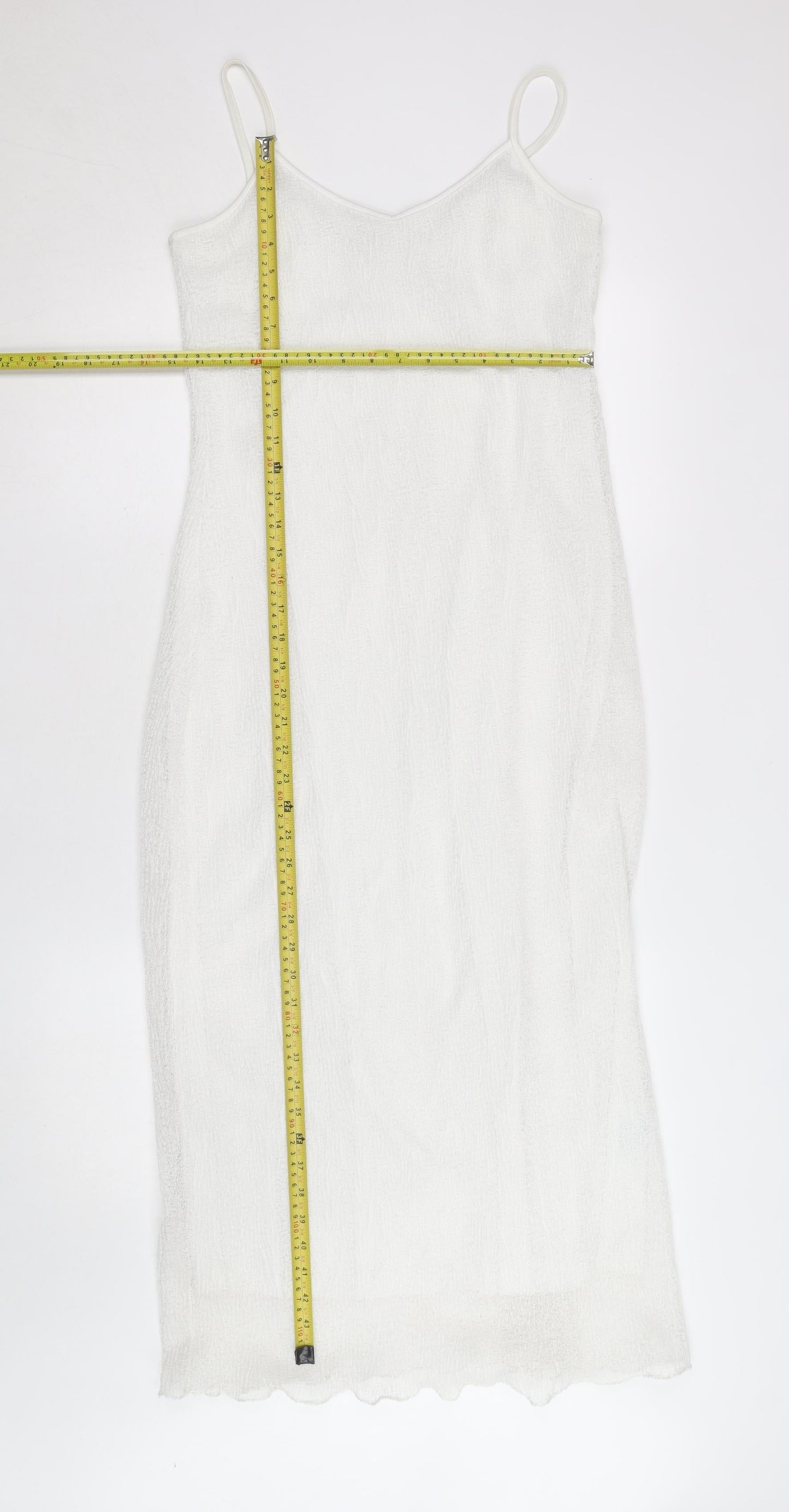 B. Young Women’s White L Slip Dress Classic Summer Style