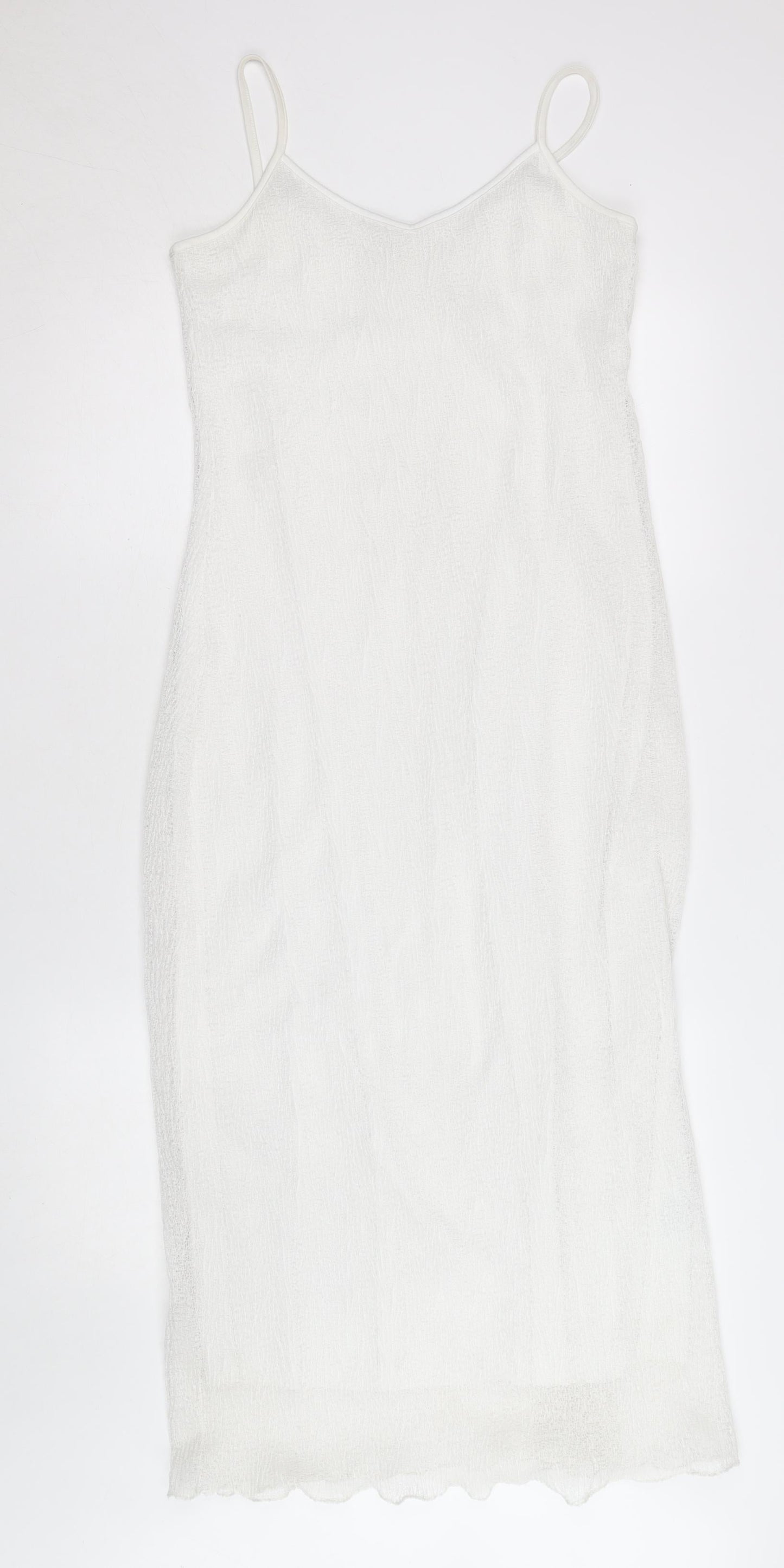 B. Young Women’s White L Slip Dress Classic Summer Style