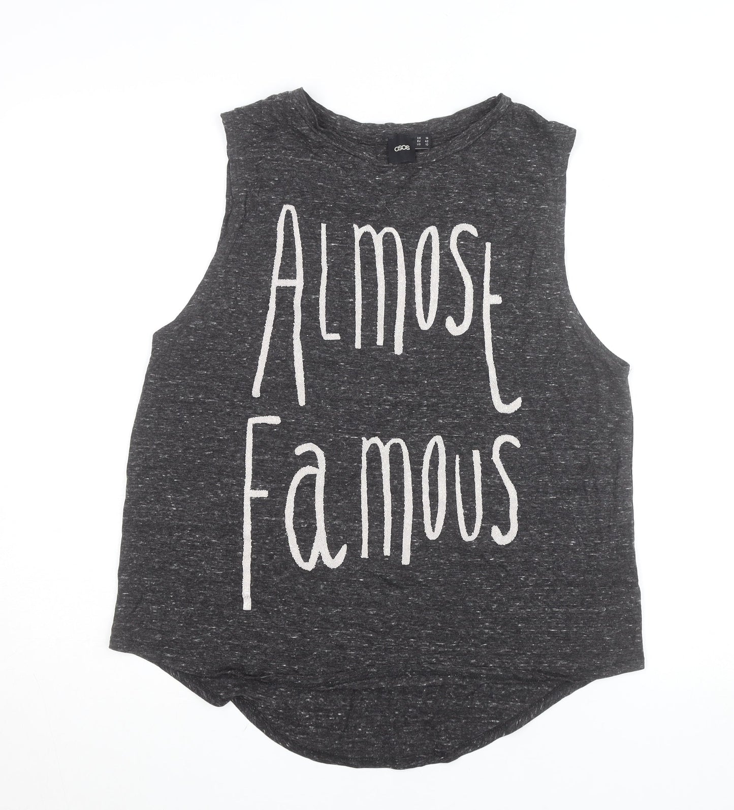 ASOS Women’s Grey Almost Famous Sleeveless Tank Top Size 14