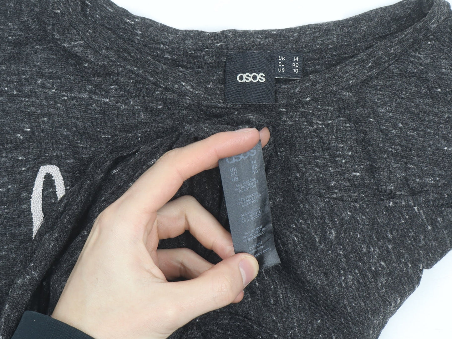 ASOS Women’s Grey Almost Famous Sleeveless Tank Top Size 14