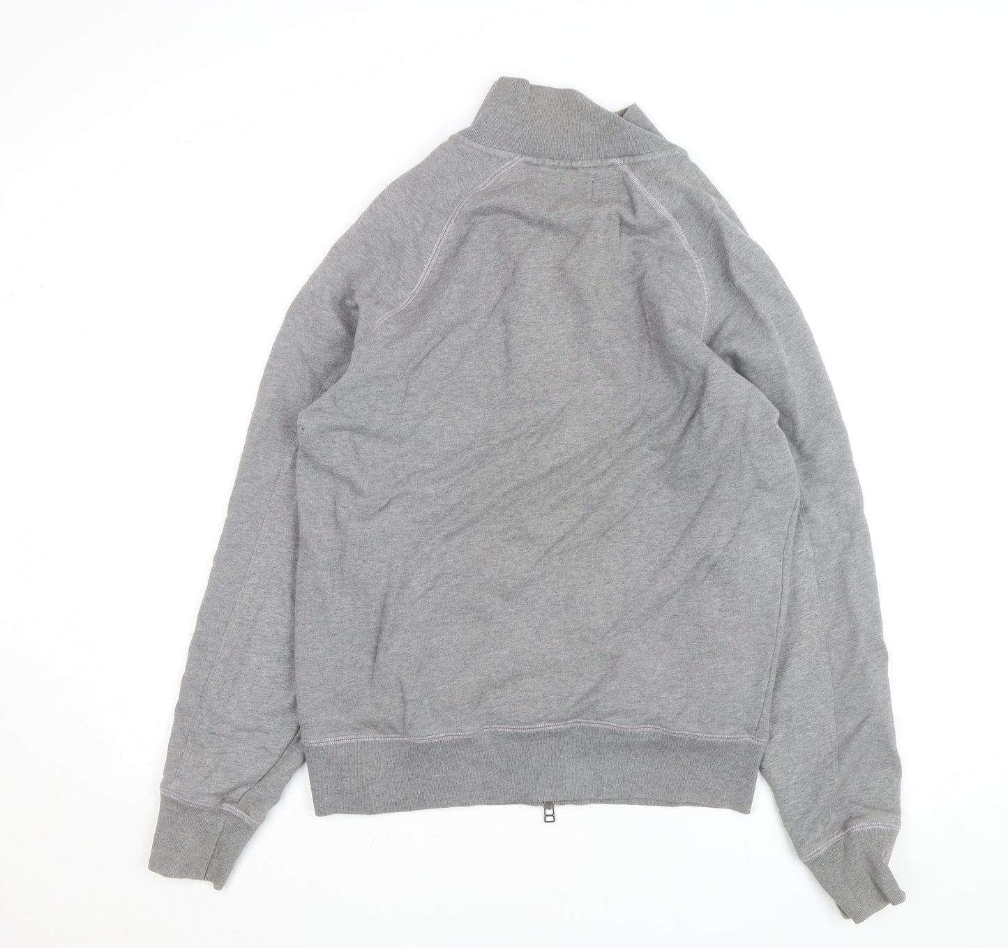 Lyle & Scott Men's Grey Full Zip High Neck Cotton Jumper XL