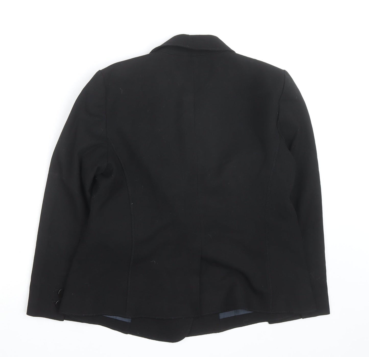 Loft Womens Black Blazer Jacket Size 10 Regular Fit Business Casual