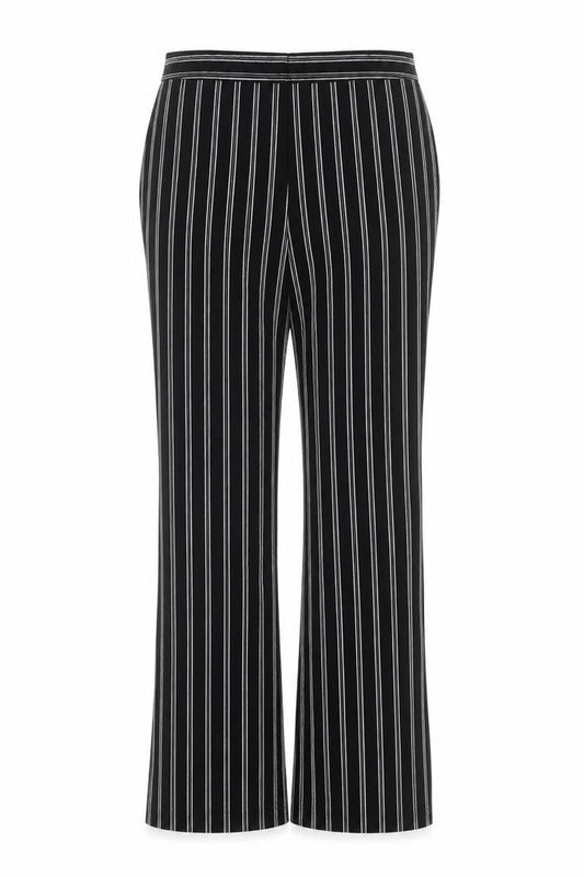 ASOS DESIGN Women’s Black Striped Straight Leg Trousers Size 10