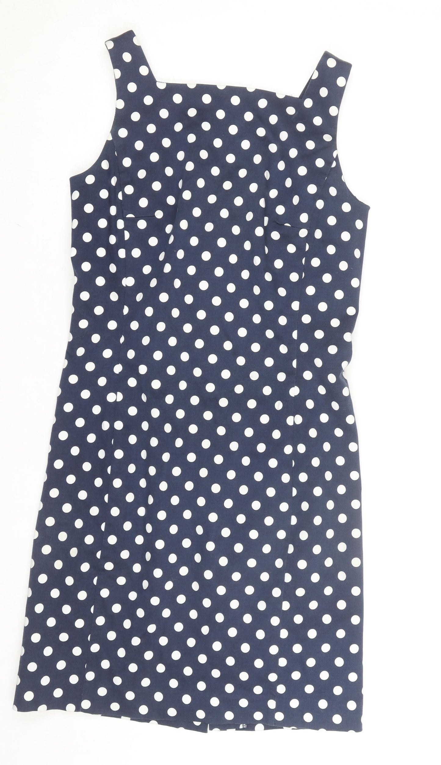 Ralph Lauren Women Blue White Polka Dot Sheath Dress Size 4