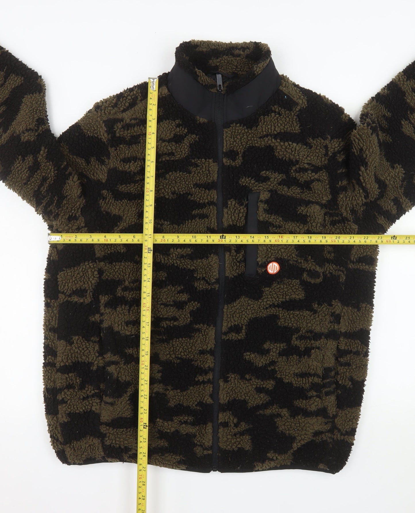 Nordam Men's Green Camouflage Fleece Puffer Jacket Size M