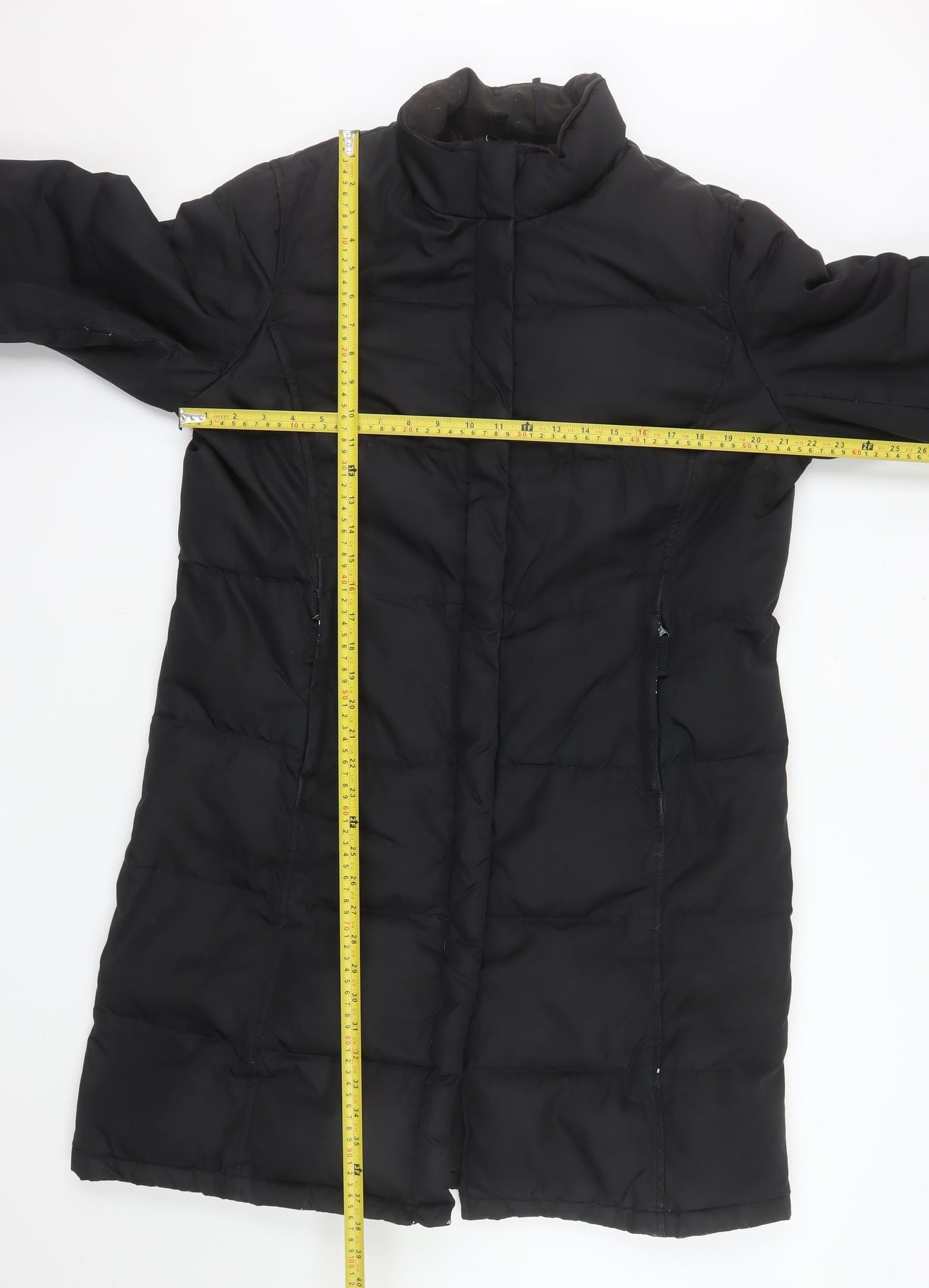 GAP Women's Black Long Puffer Coat Size L Winter Padded Jacket