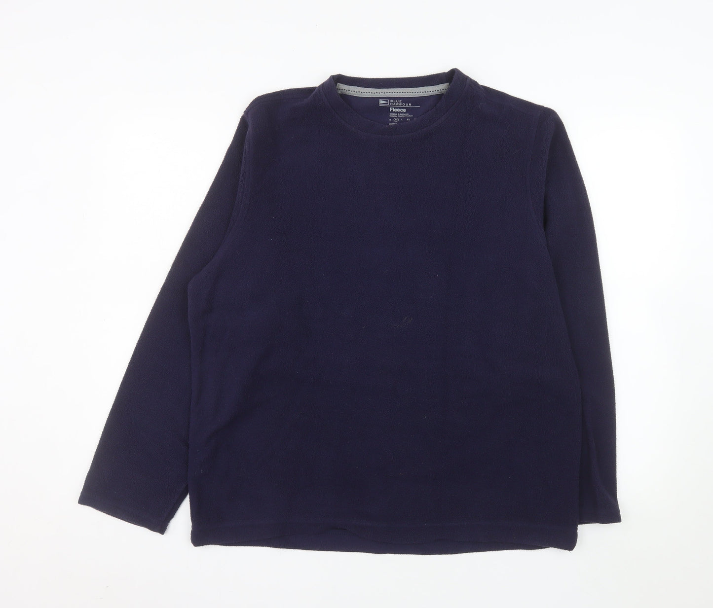 Marks and Spencer Men's Navy Blue Fleece Pullover Sweatshirt M