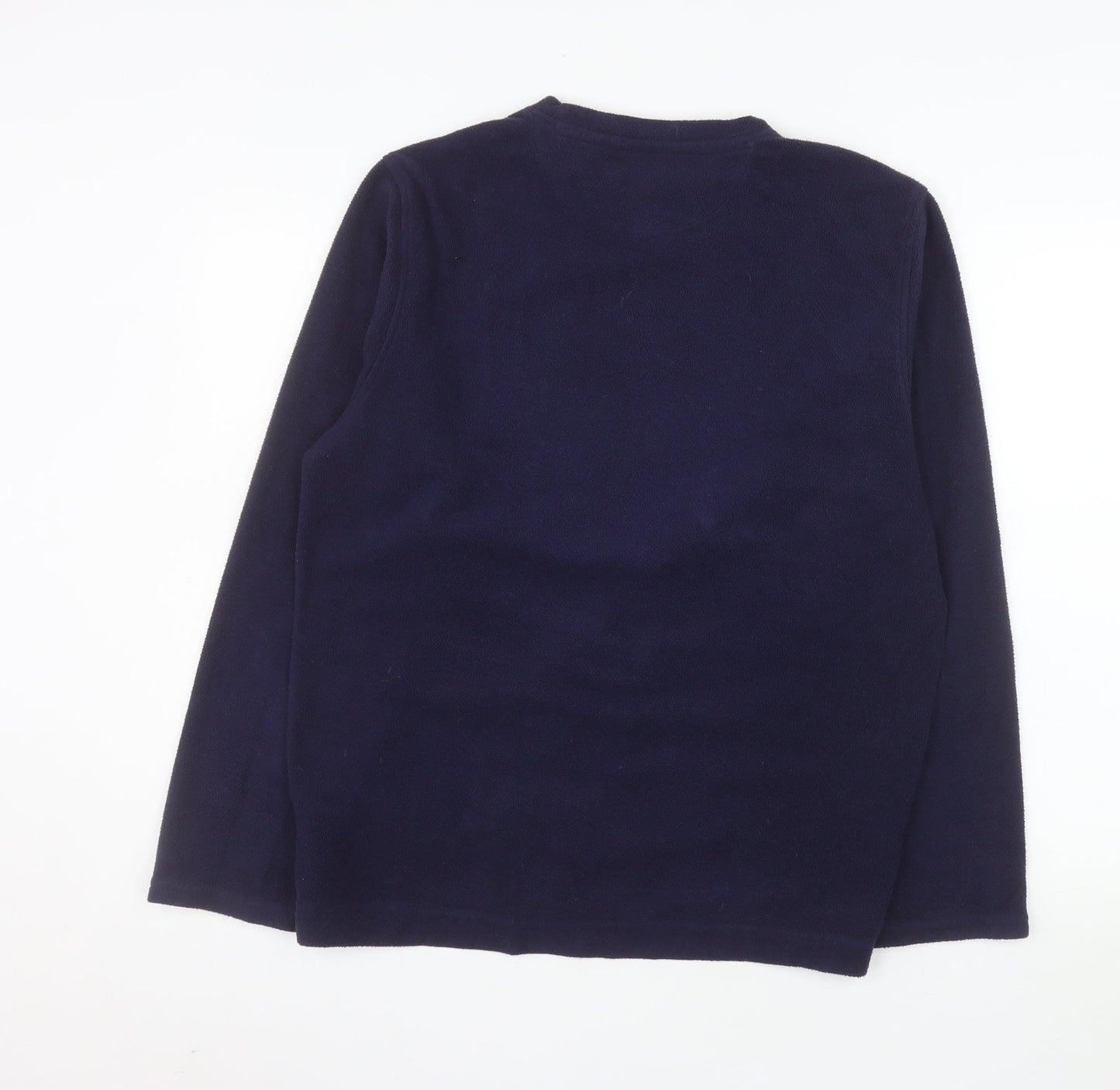 Marks and Spencer Men's Navy Blue Fleece Pullover Sweatshirt M