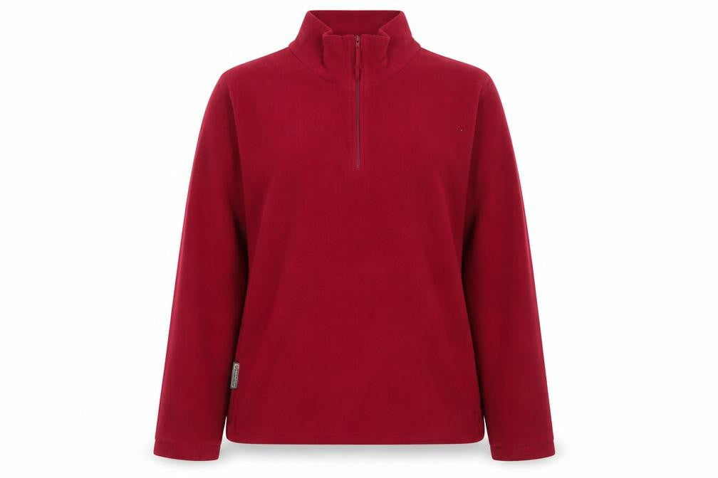 Mountain Essentials Women's Red Fleece 1/2 Zip Pullover Size 12