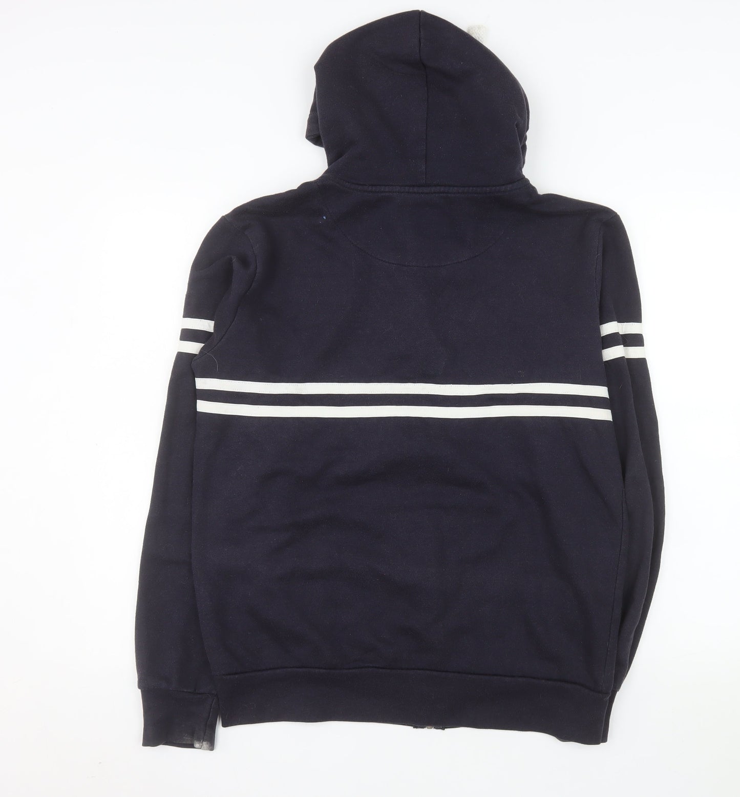Le Breve Men's Blue Hooded Full Zip Jacket Size L