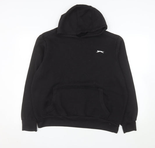 Slazenger Men's Black Pullover Hoodie L Fleece Sweatshirt