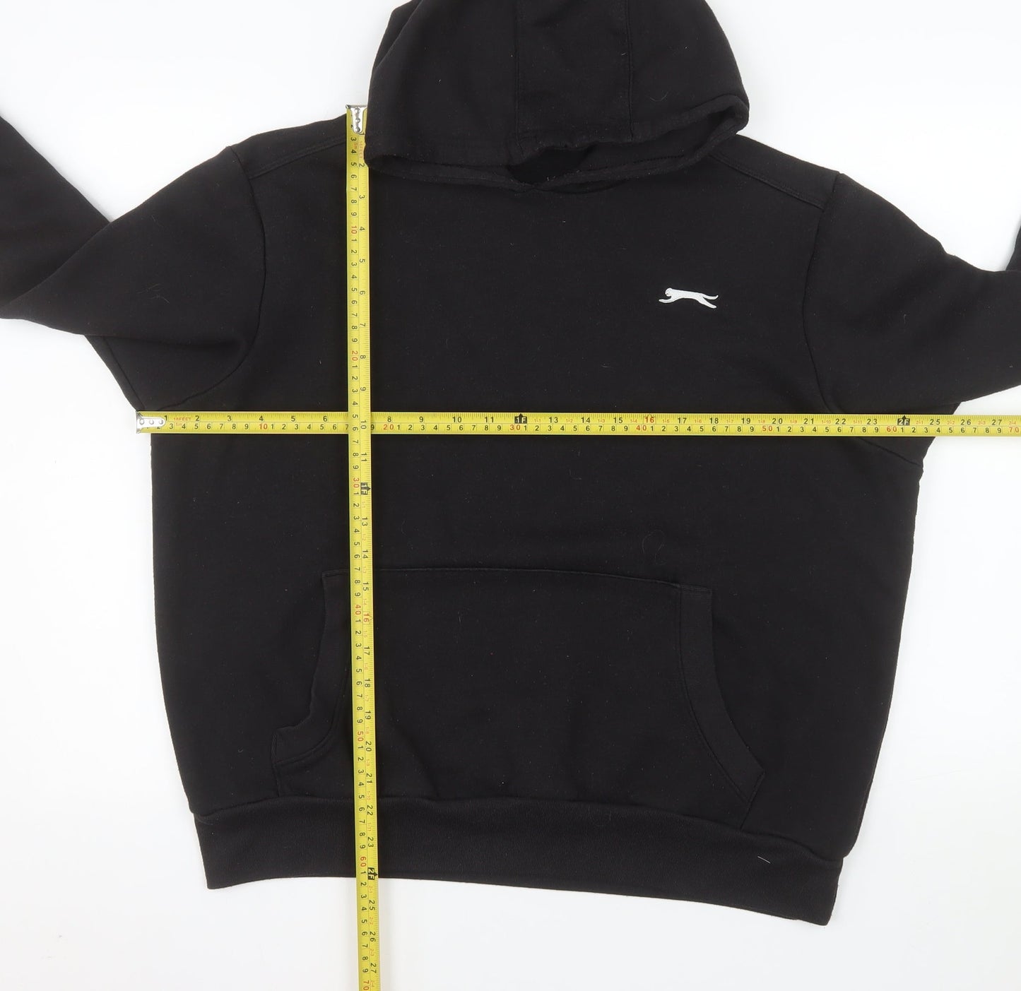 Slazenger Men's Black Pullover Hoodie L Fleece Sweatshirt