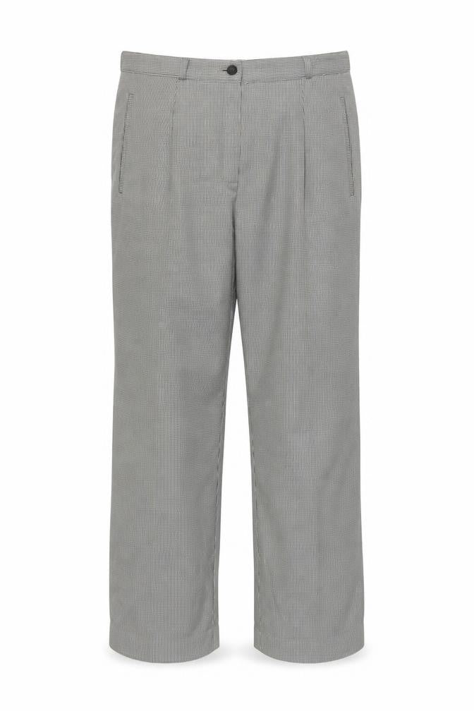 Kingfield Men's Grey Check Pleated Trousers Size 21in Regular Fit