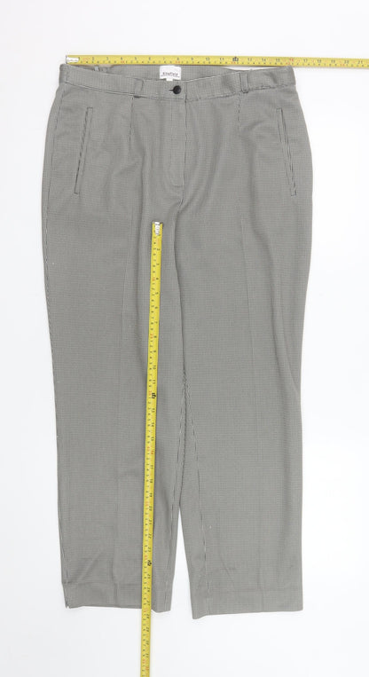 Back view of Kingfield women’s grey check pleated trousers size 21in regular fit