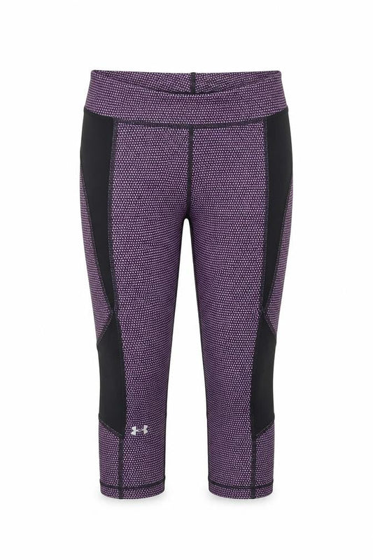 Under Armour Womens Purple Capri Leggings Small Compression Fit