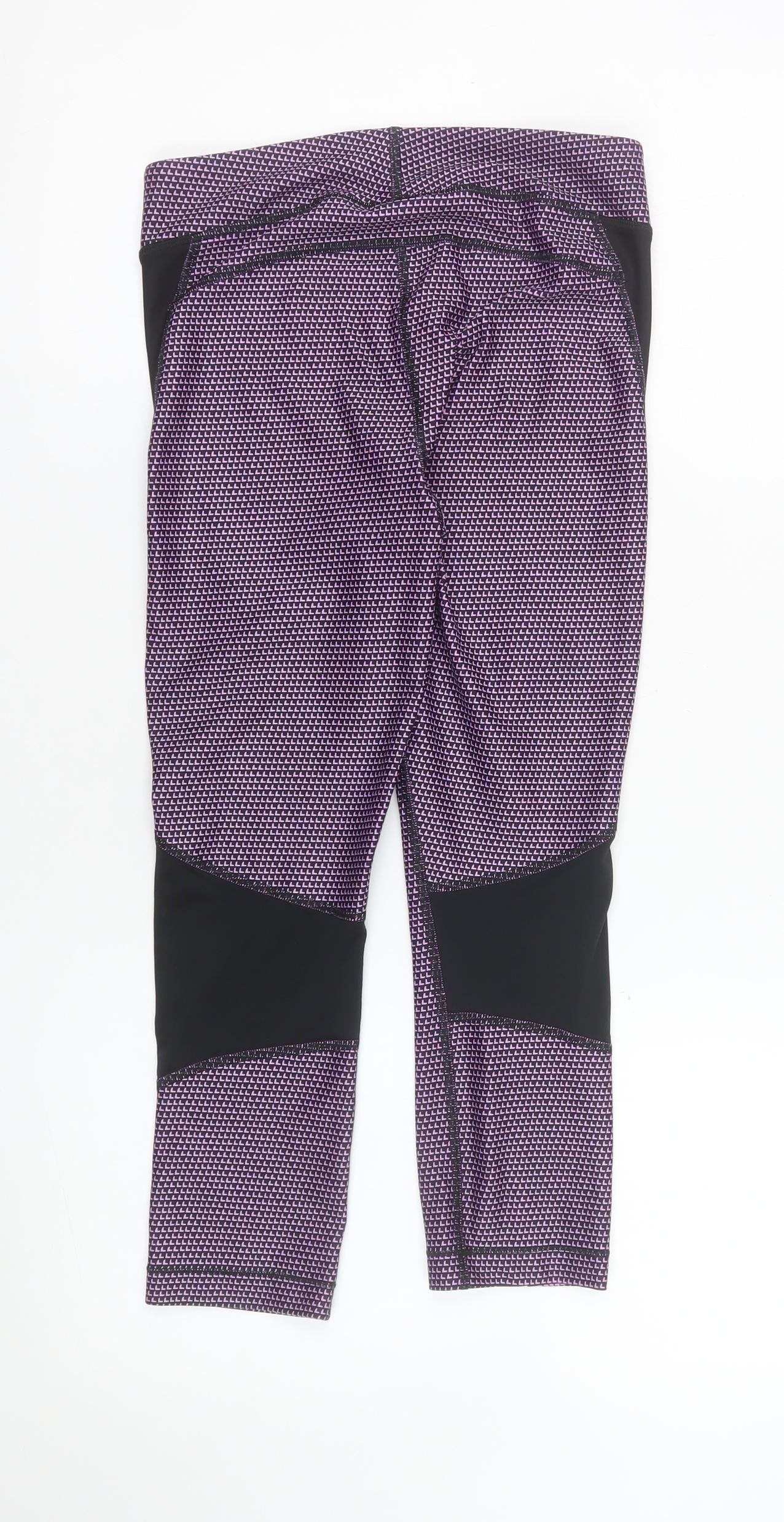 Under Armour Womens Purple Capri Leggings Small Compression Fit