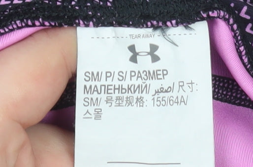 Under Armour Womens Purple Capri Leggings Small Compression Fit