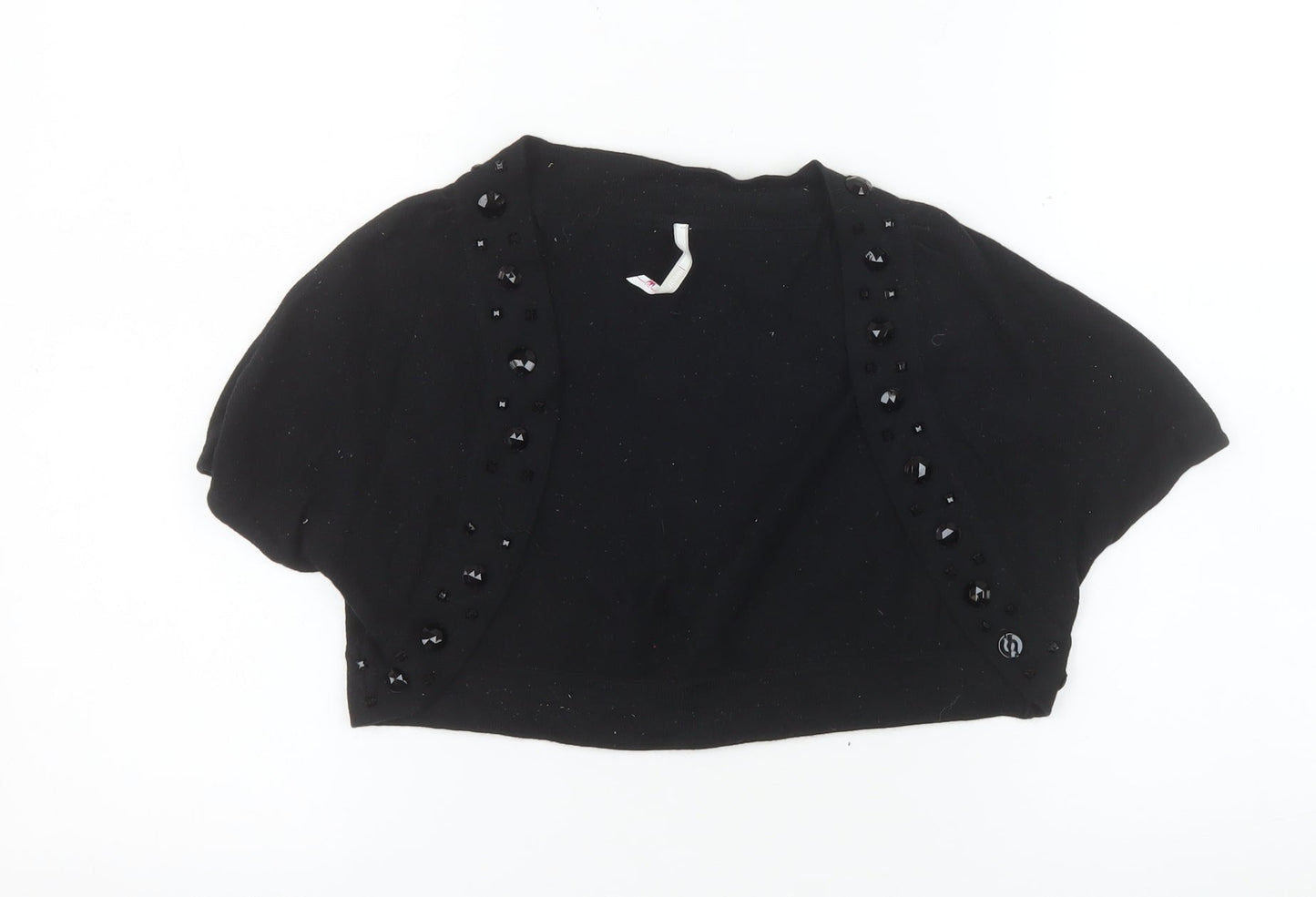 A|wear Women's Black Beaded Shrug Cardigan Size S