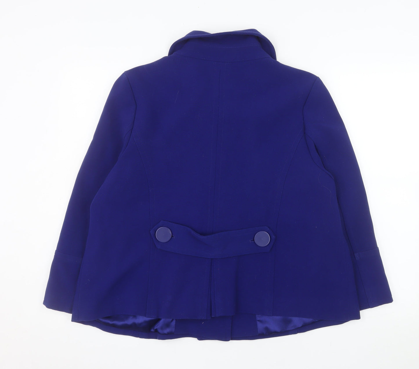 Atmosphere Womens Blue Pea Coat Size 18 Short Lined Button Jacket