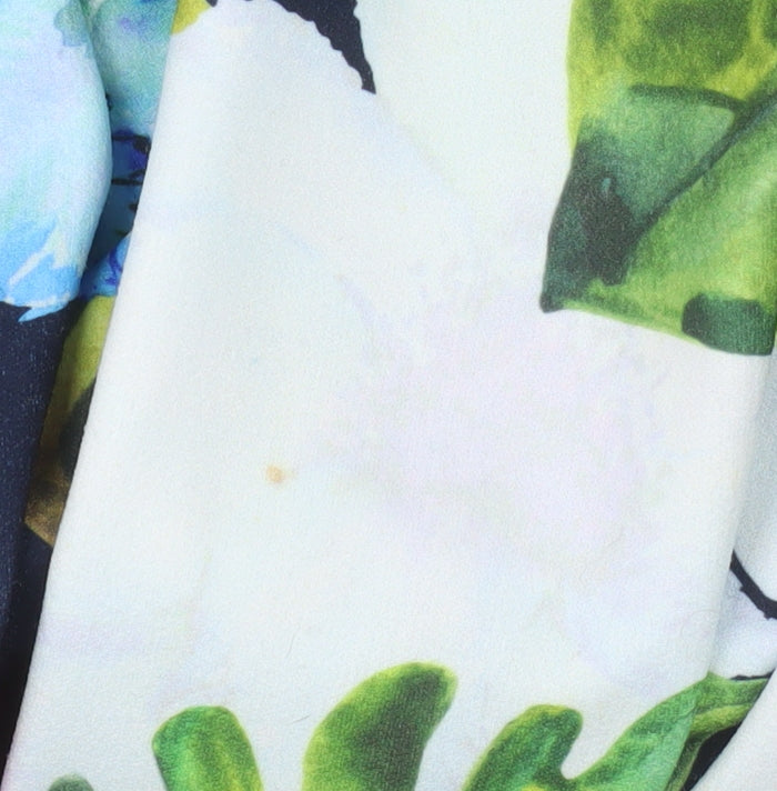 Mela London Women's Multicoloured Floral Hi-Low Fit & Flare Dress Size 8