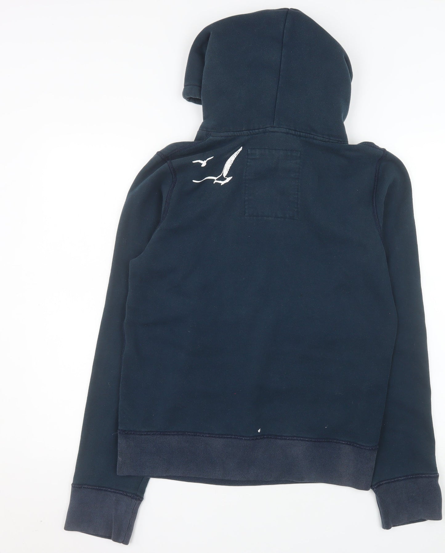 Hollister Men's Blue Pullover Hoodie M Graphic Logo Cotton Blend