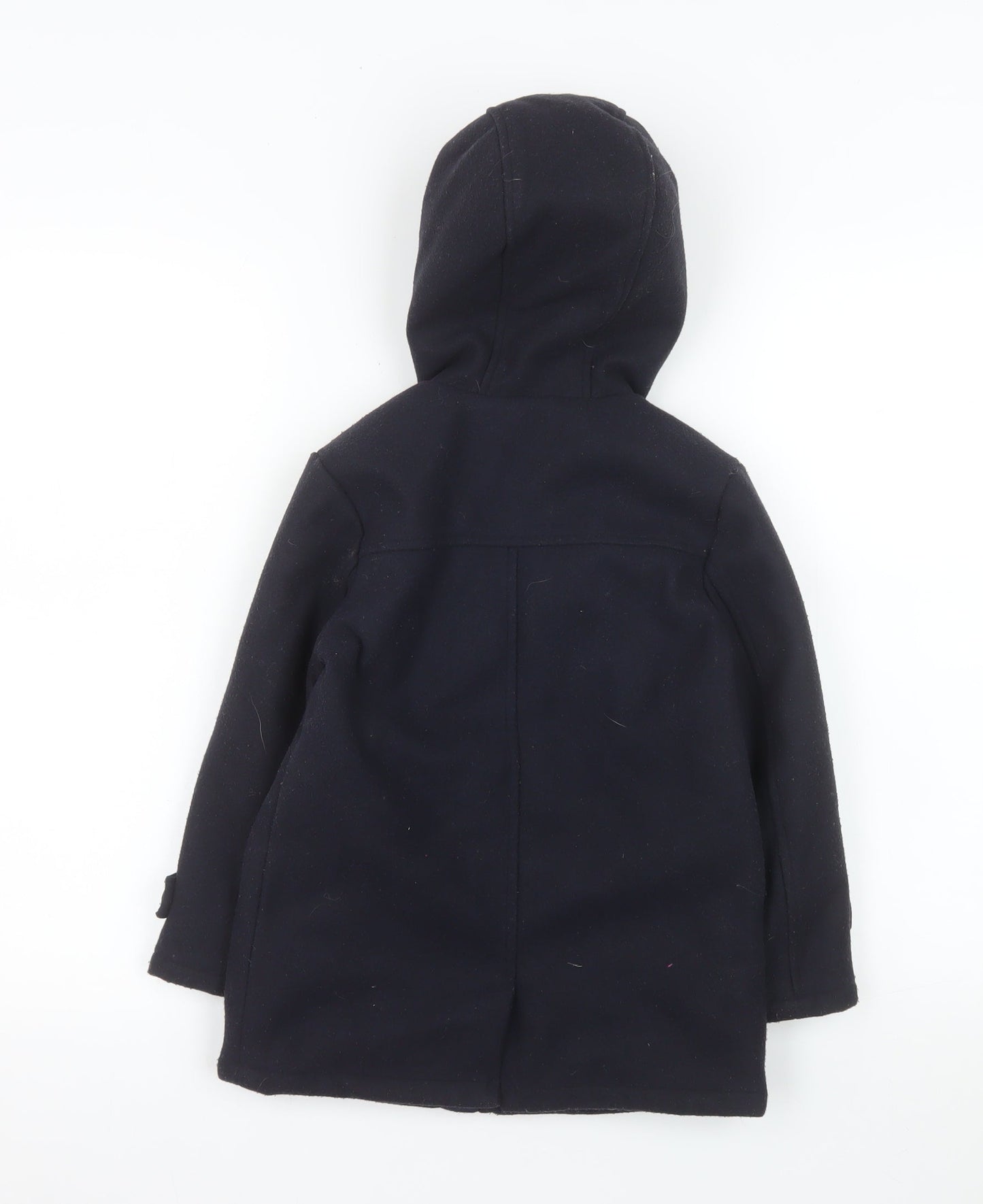 Mayoral Boys Black Duffle Coat Hooded Mid-Length 5 Years Polyester