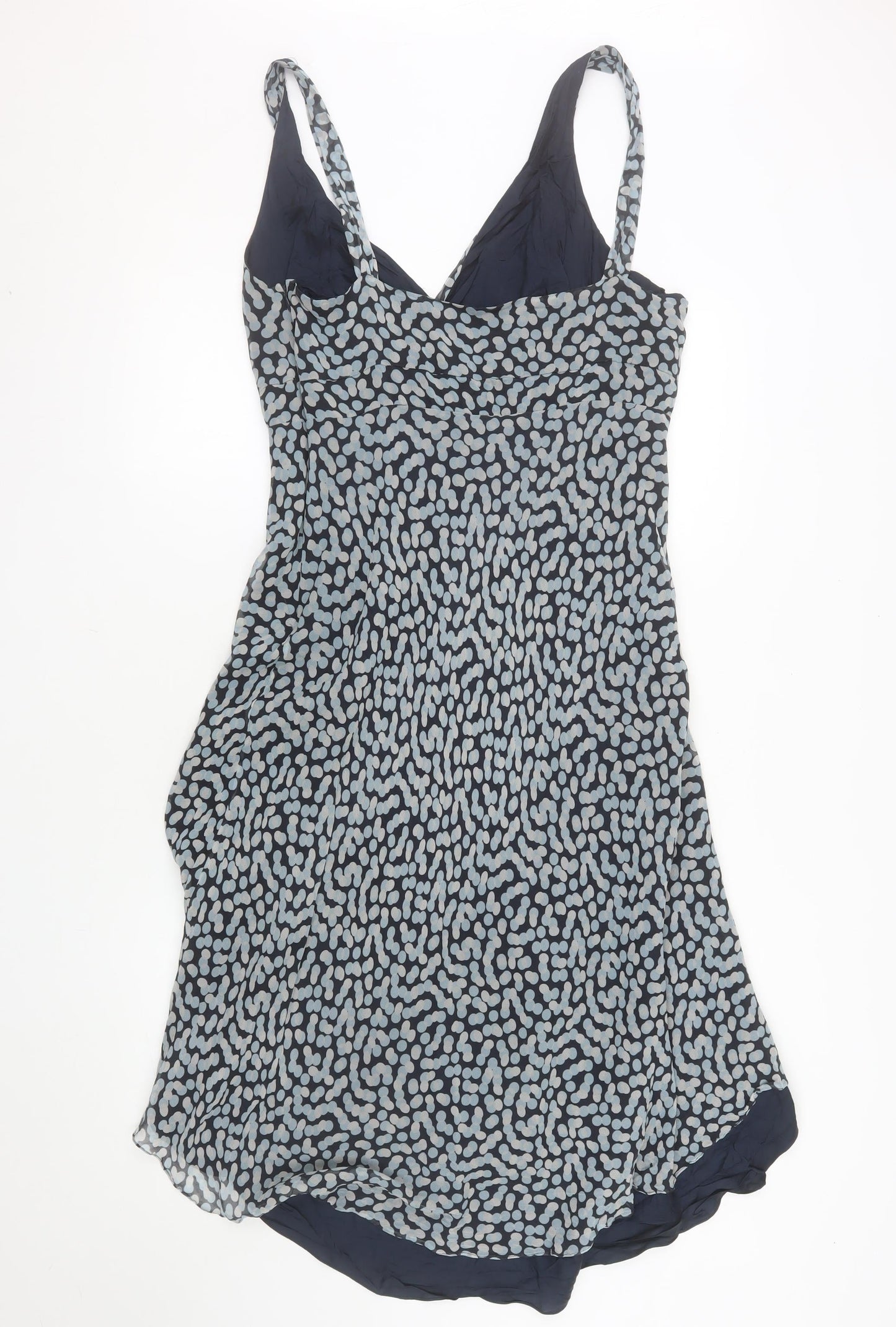 Début Women's Blue Geometric Chiffon Fit & Flare Dress Size 16
