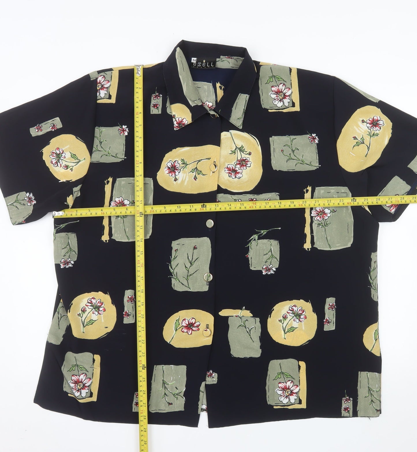 Excell London Women's Multicoloured Floral Button-Up Shirt Size 24