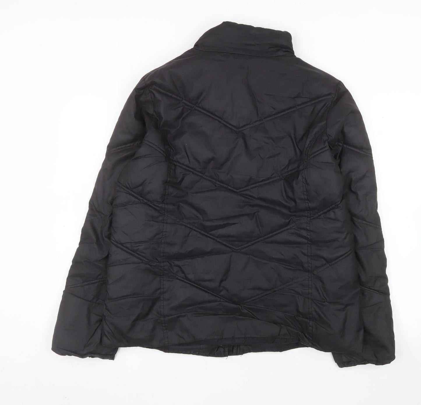 Gap Men's Black L Puffer Jacket Regular Fit Quilted Winter Coat
