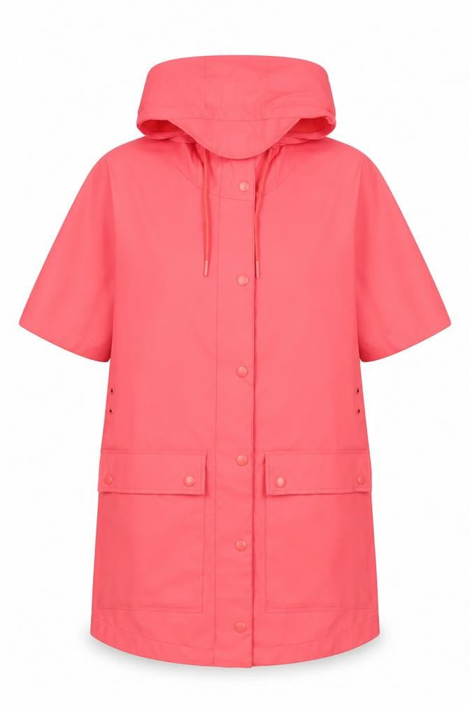 Marks & Spencer Women Pink Waterproof Hooded Rain Coat Jacket Size 6