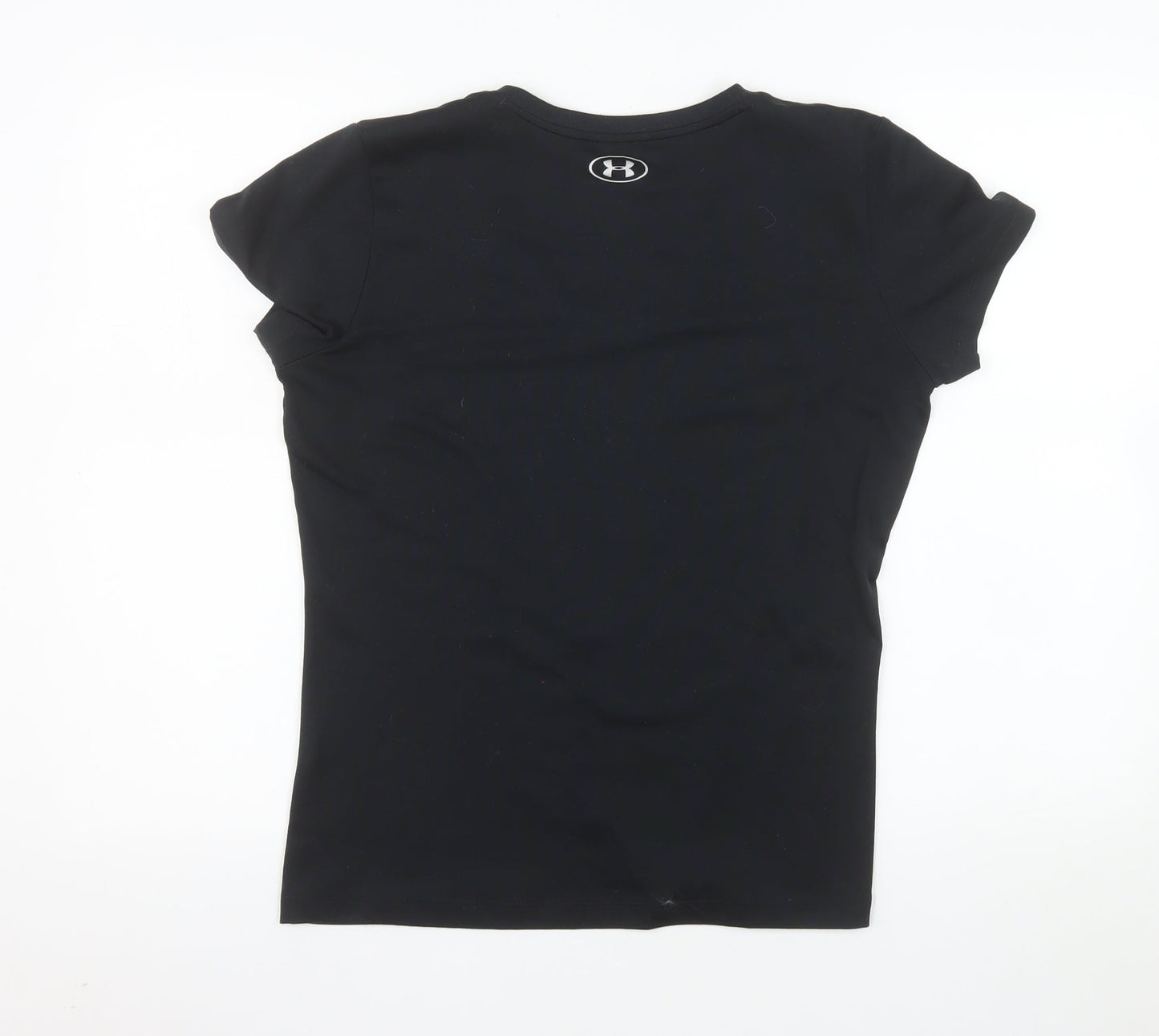 Under Armour Womens Black V-Neck Short Sleeve Activewear T-Shirt M