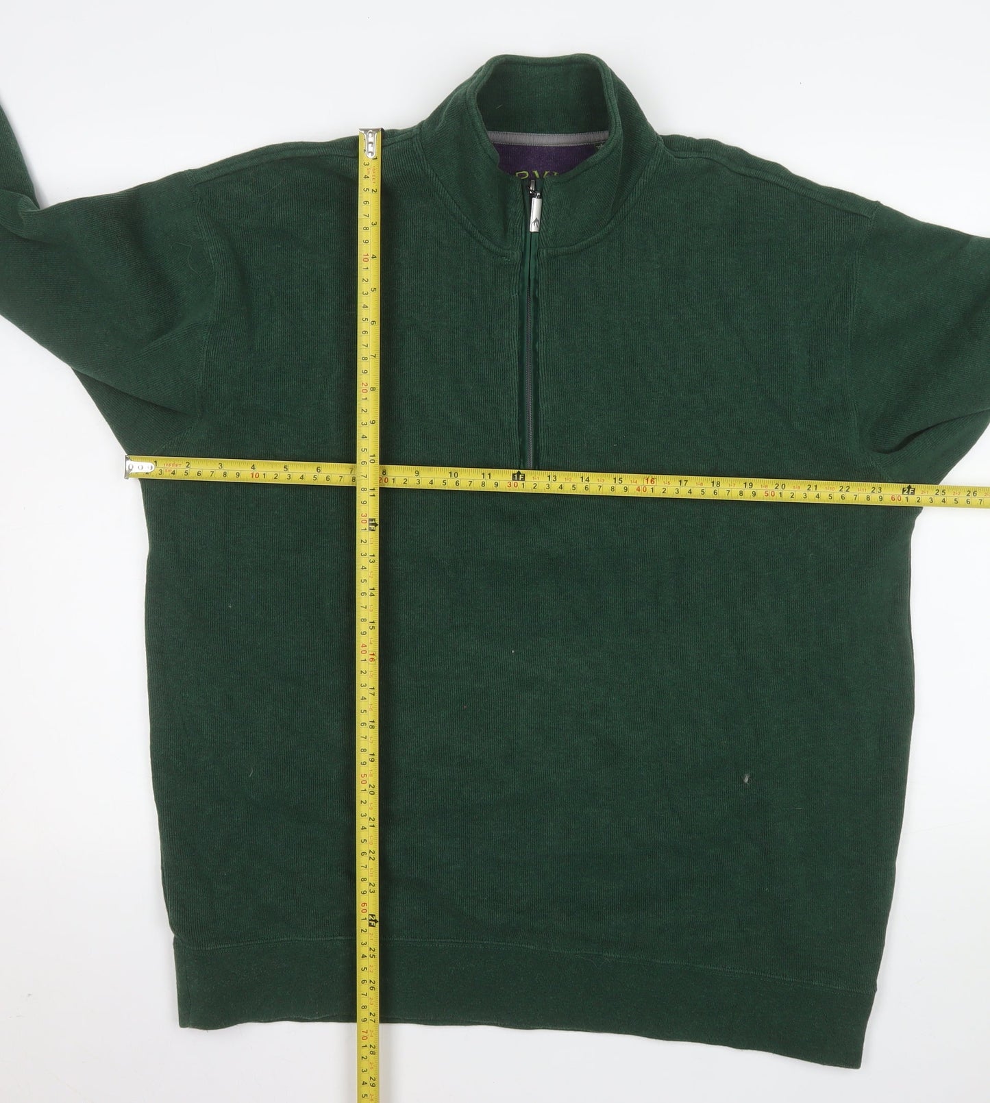 Orvis Men's Green 1/4 Zip Cotton Pullover Sweatshirt Size L