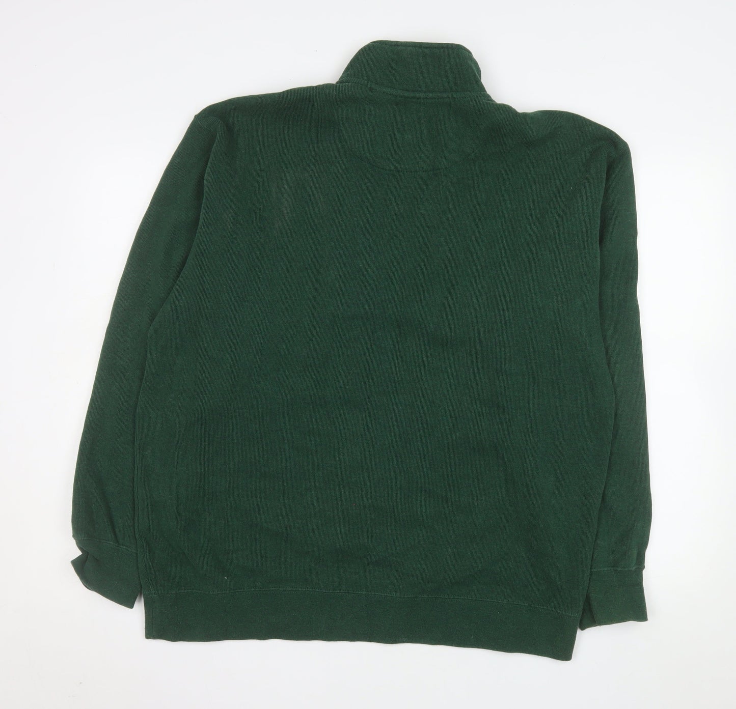 Orvis Men's Green 1/4 Zip Cotton Pullover Sweatshirt Size L