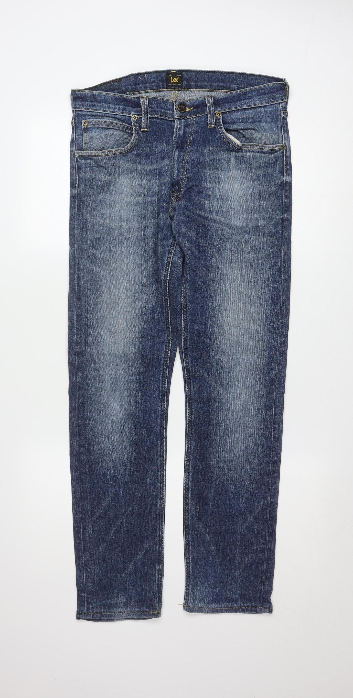 Lee Men's Blue Luke Regular Fit Straight Denim Jeans W32 L32
