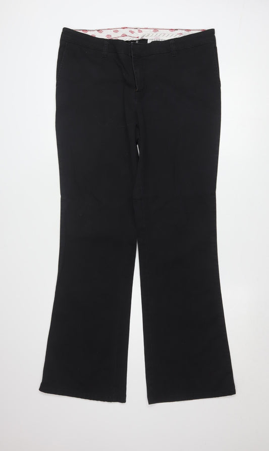 Dickies Women's Black 14 Regular Workwear Twill Trousers