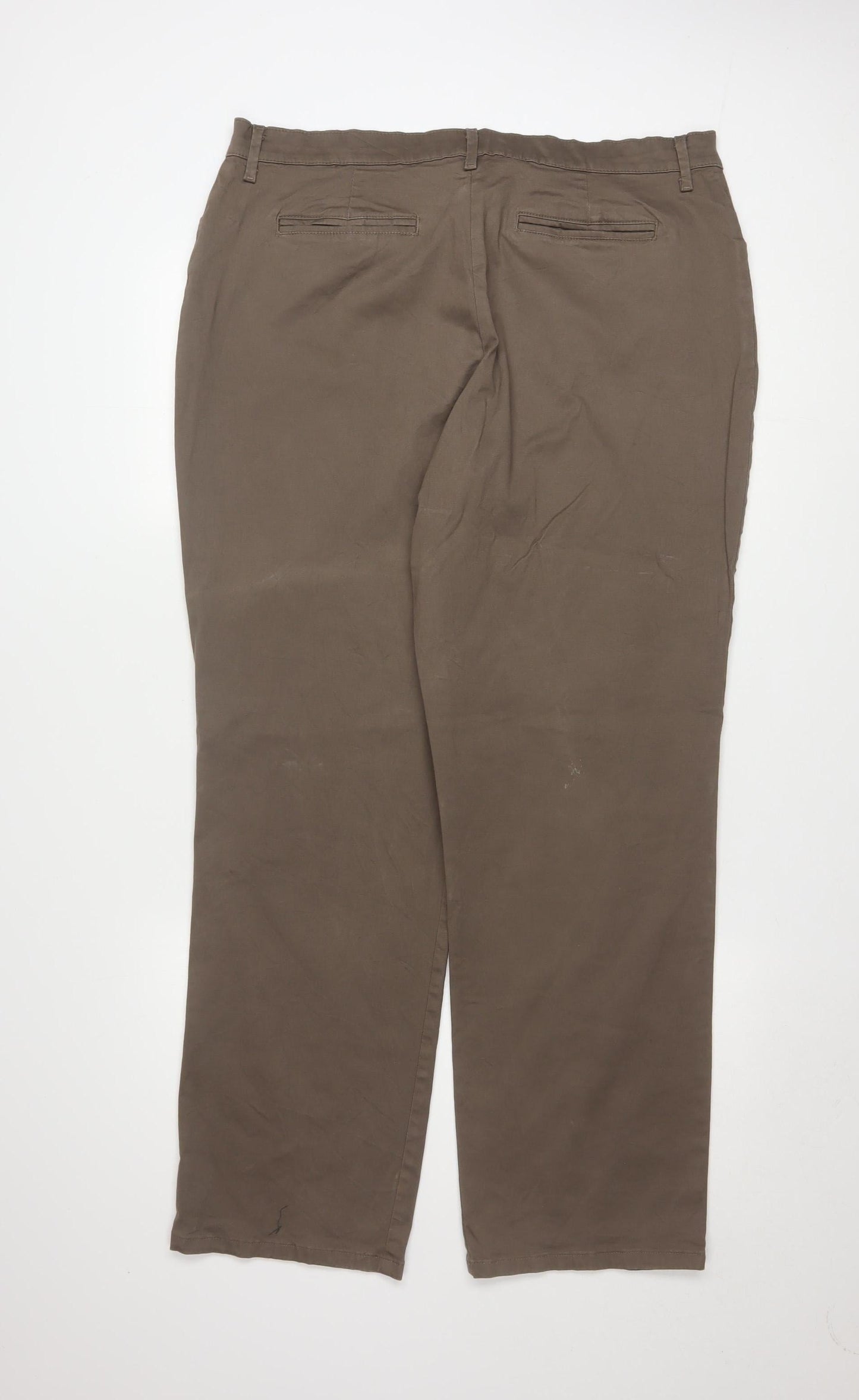 Lee Women Brown All Day Straight Leg Trousers Size 16