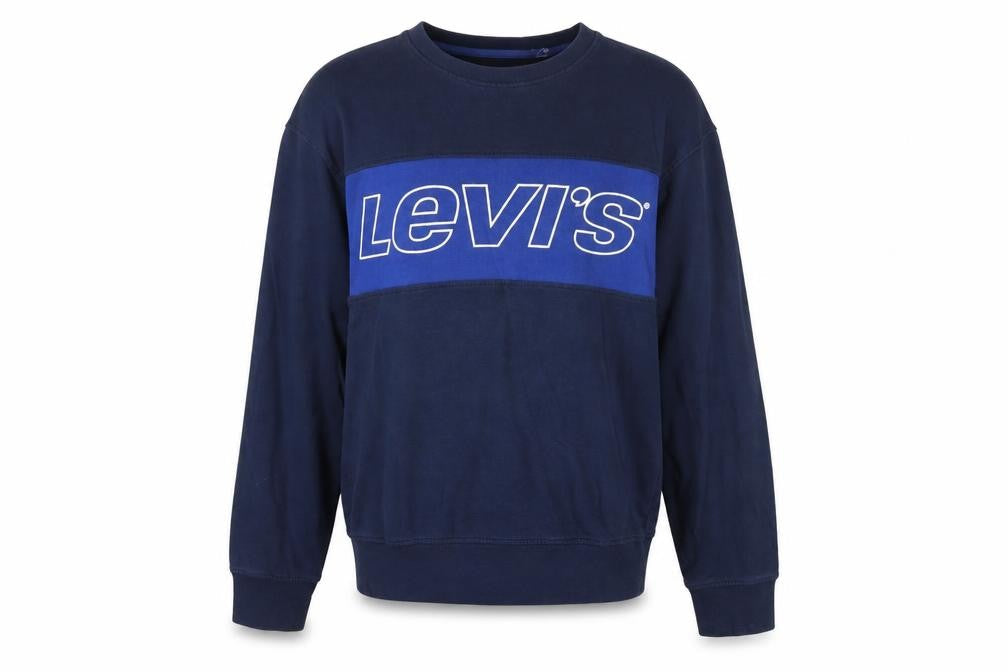 Levi's Men's Blue Crew Neck Cotton Graphic Sweatshirt Size L