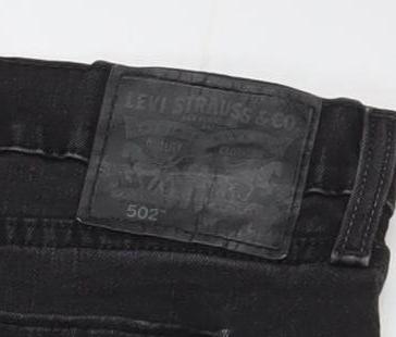 Levi’s Men’s Black 502 Regular Fit Straight Jeans W50 L29