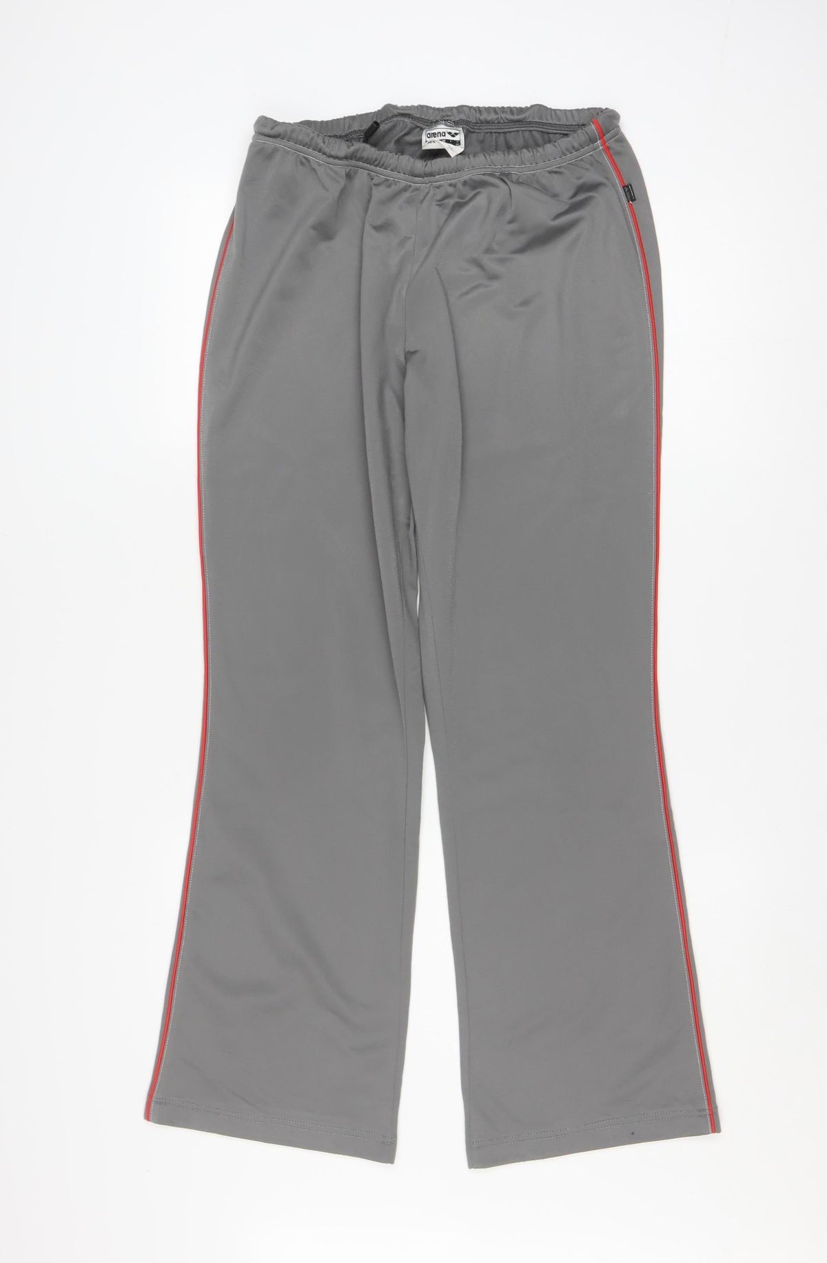 Arena Womens Grey Track Pants Size 14 Flared Elastic Waist Polyester