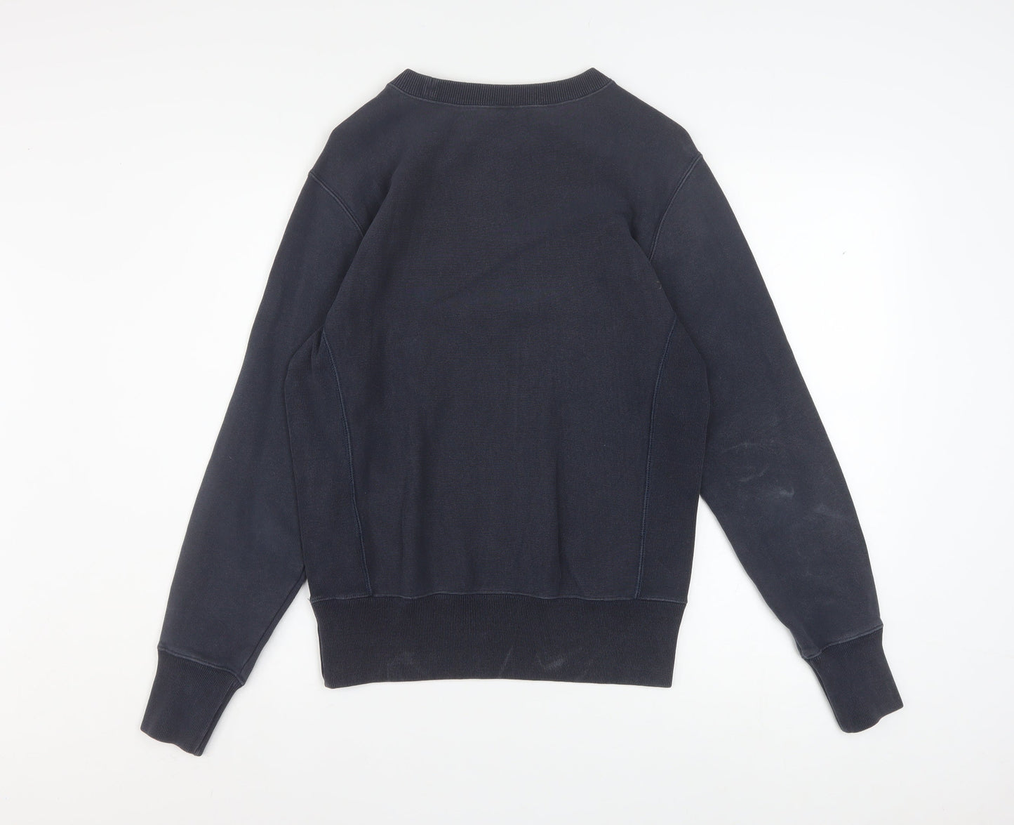 Champion Mens Blue Reverse Weave Crew Neck Sweatshirt Size S