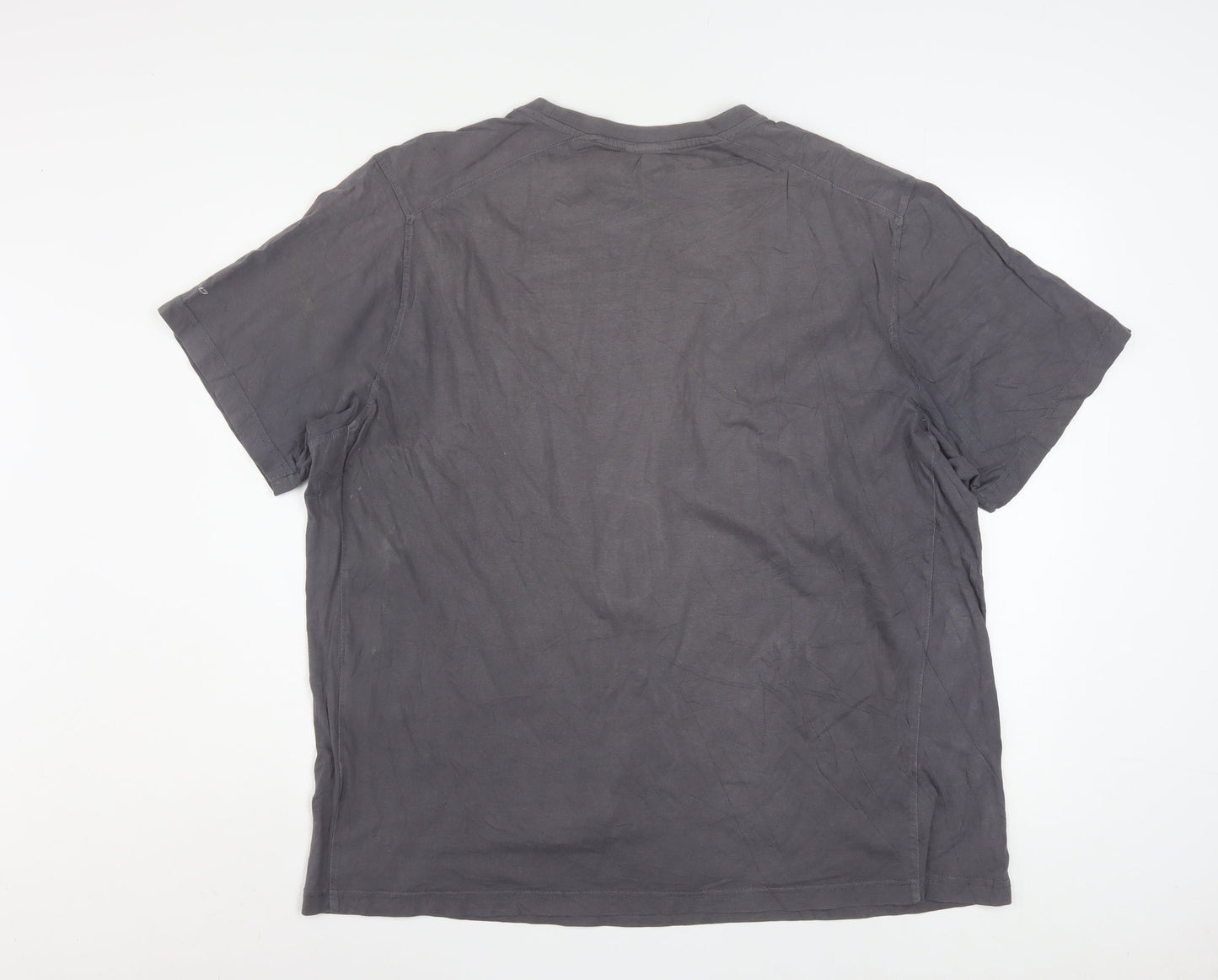 Umbro Men’s Grey 2XL Crew Neck Short Sleeve Cotton Sports T-Shirt
