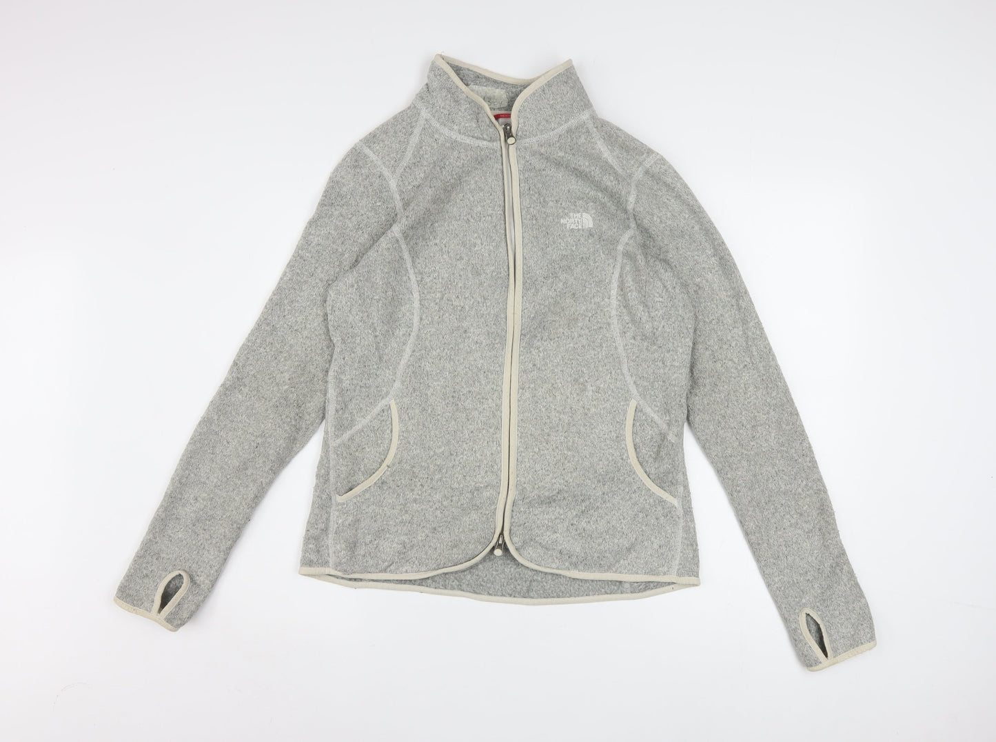 The North Face Women's Grey Fleece Full Zip Jacket Size M