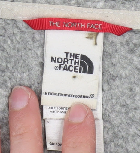 The North Face Women's Grey Fleece Full Zip Jacket Size M
